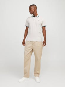 Jack & Jones Ühevärviline Polo Eesti keel -Moonbeam - 12136668