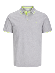 Jack & Jones Effen Overhemd kraag Polo shirt -Light Grey Melange - 12136668