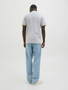 Jack & Jones Effen Overhemd kraag Polo shirt -Light Grey Melange - 12136668
