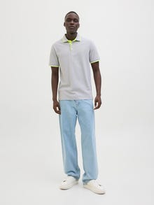 Jack & Jones Effen Overhemd kraag Polo shirt -Light Grey Melange - 12136668