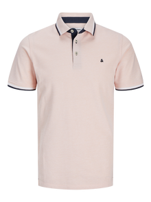Jack & Jones Effen Overhemd kraag Polo shirt -Peach Parfait - 12136668