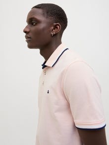 Jack & Jones Effen Overhemd kraag Polo shirt -Peach Parfait - 12136668