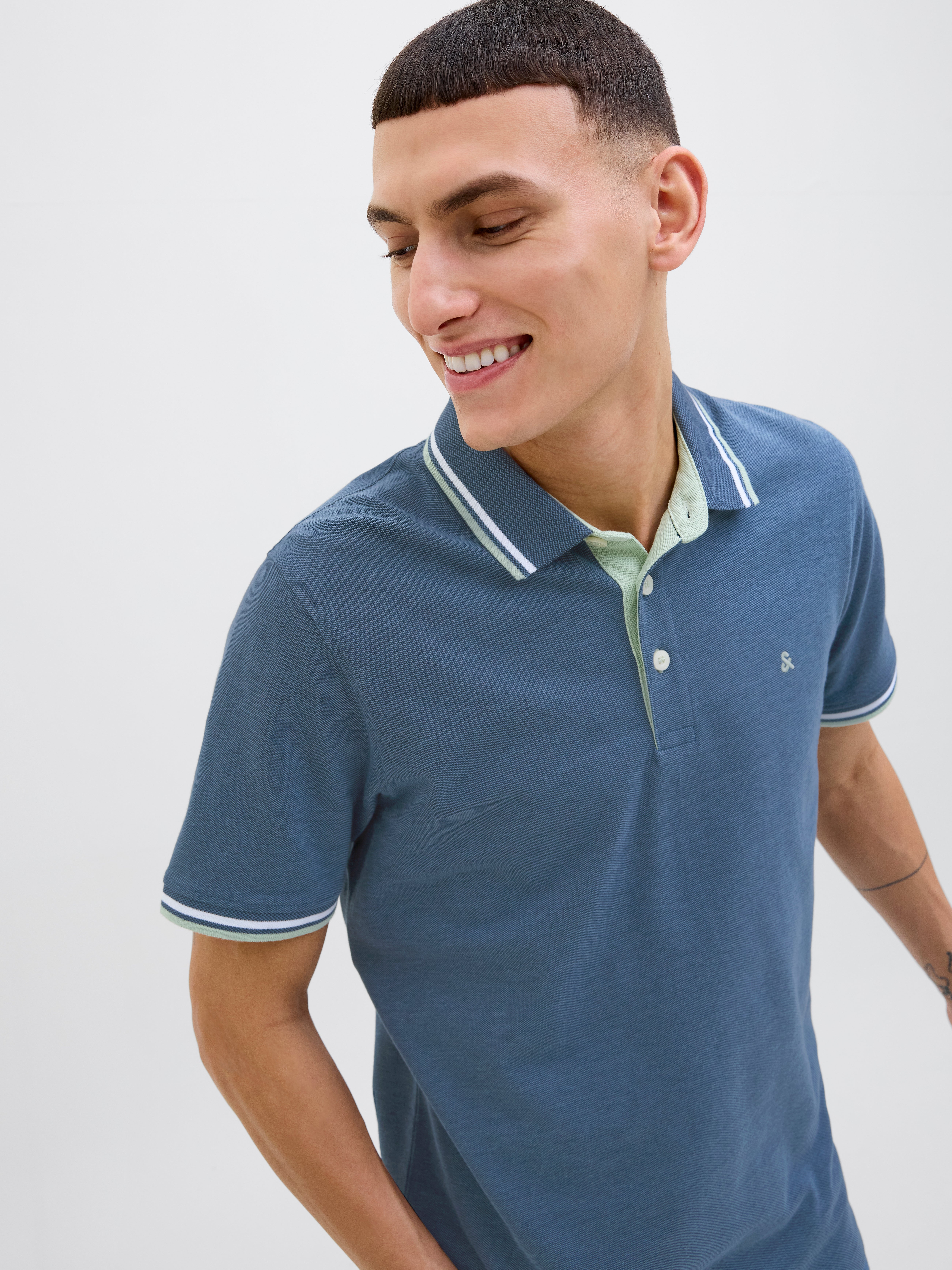 Men's Polo Shirts | White, Black, Blue & More | JACK & JONES