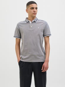 Jack & Jones Enfärgat Pikétröja -Ultimate Grey - 12136668