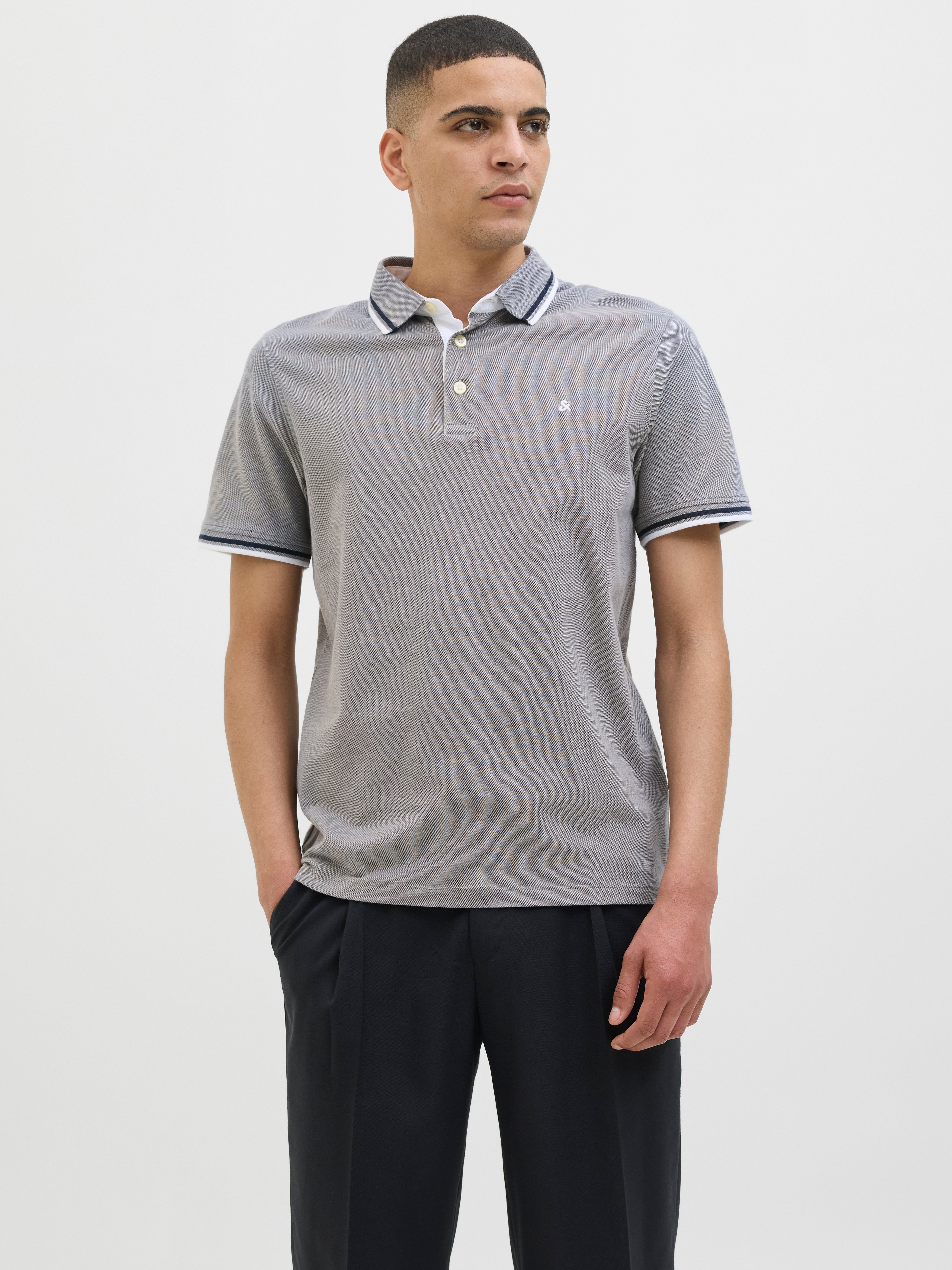 Einfarbig Poloshirt