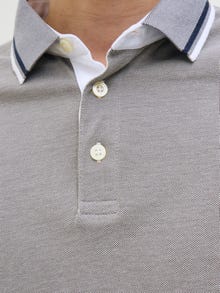 Jack & Jones Enfärgat Pikétröja -Ultimate Grey - 12136668