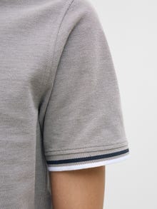 Jack & Jones Enfärgat Pikétröja -Ultimate Grey - 12136668