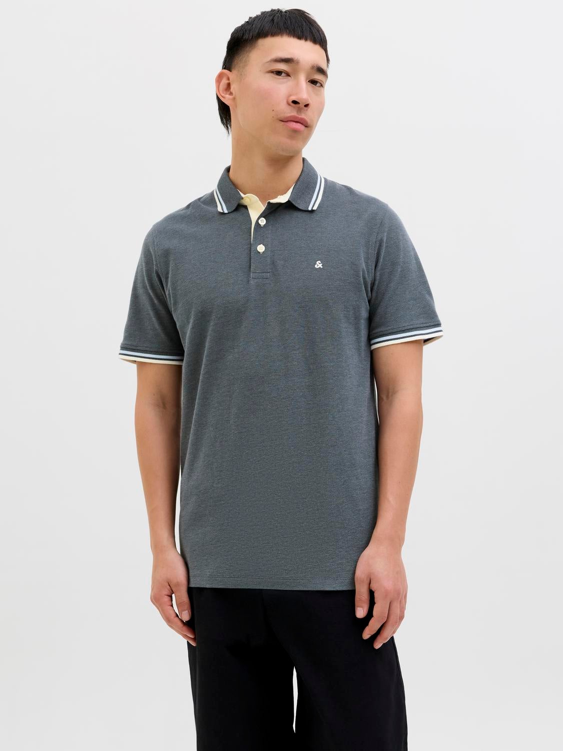 Einfarbig Poloshirt