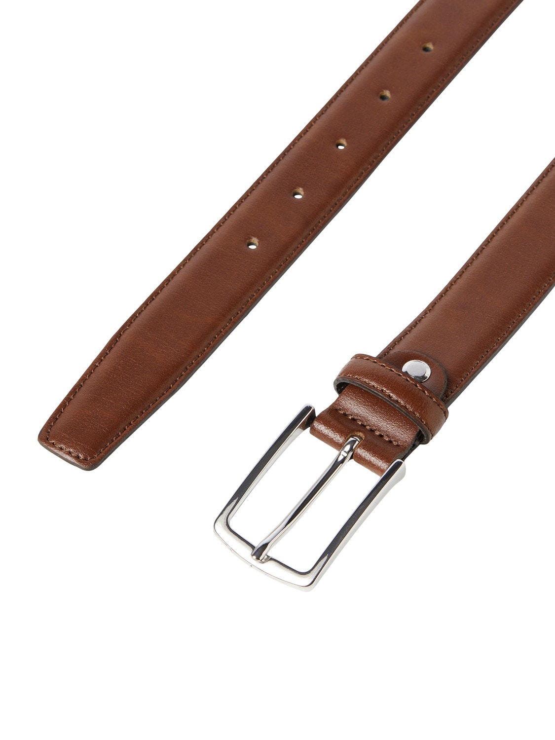Jack & Jones Leather Belt -Cognac - 12136795