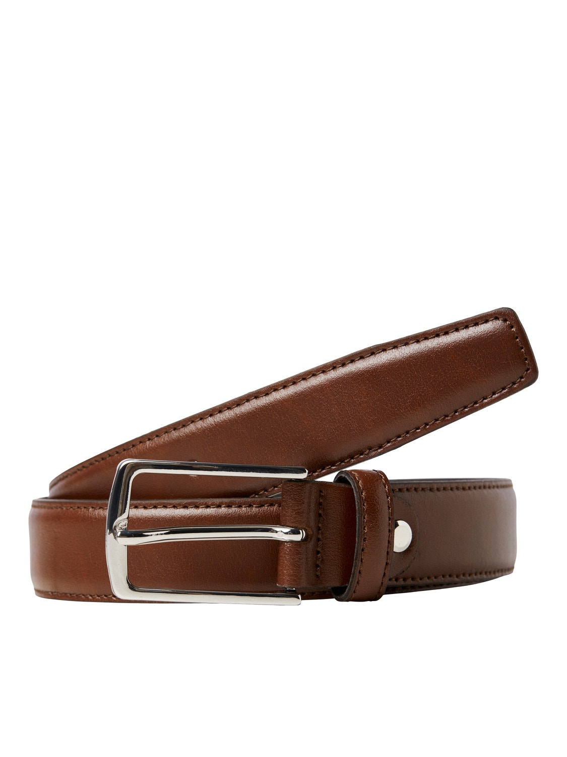 Jack & Jones Leather Belt -Cognac - 12136795