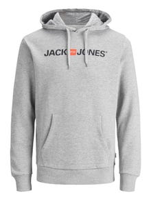 Jack & Jones Z logo Bluza z kapturem -Light Grey Melange - 12137054