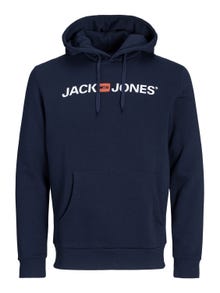 Jack & Jones Logo Mikina s kapucí -Navy Blazer - 12137054