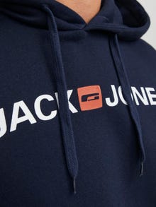 Jack & Jones Logo Hoodie -Navy Blazer - 12137054
