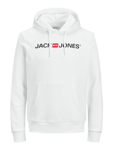 Jack & Jones Logo Hættetrøje -White - 12137054