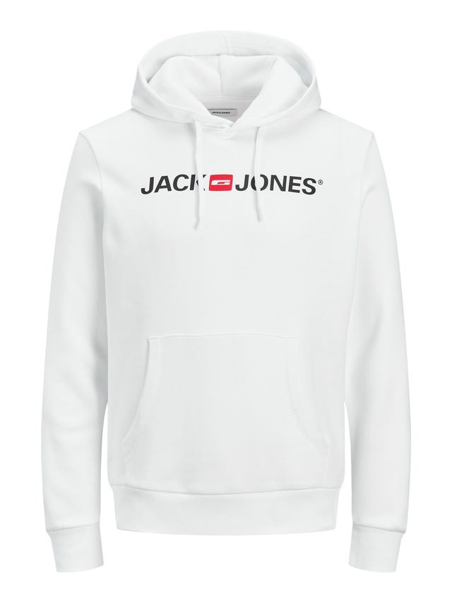 Homme Sweat tricolore à capuche avec impression devant LOGO Jack & Jones  Beige | T-Shirts & Polos - Vintage Plus