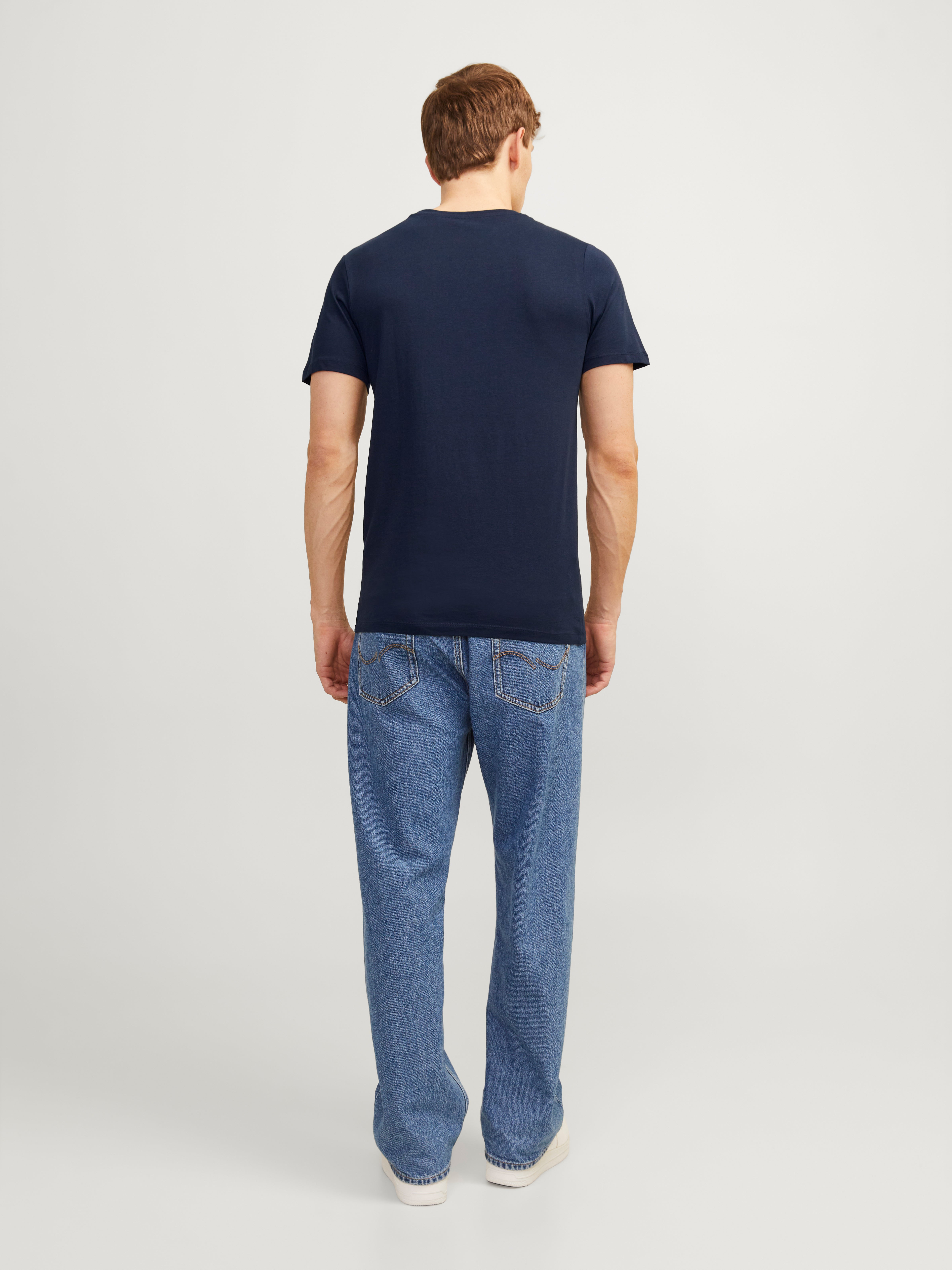 Logo Rundhals T-shirt | Dunkelblau | Jack & Jones® 