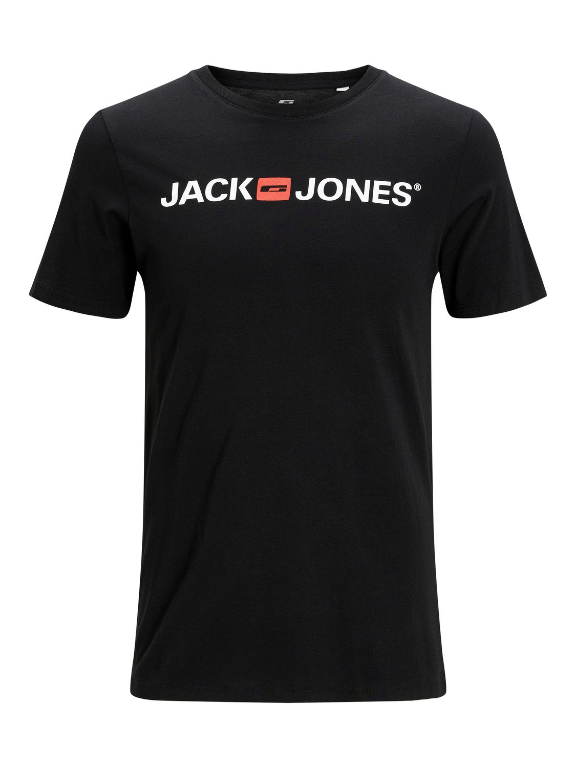 Jack & Jones Logo Crew neck T-shirt -Black - 12137126