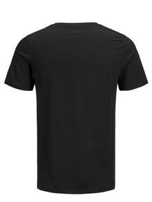 Jack & Jones Logo Pyöreä pääntie T-paita -Black - 12137126