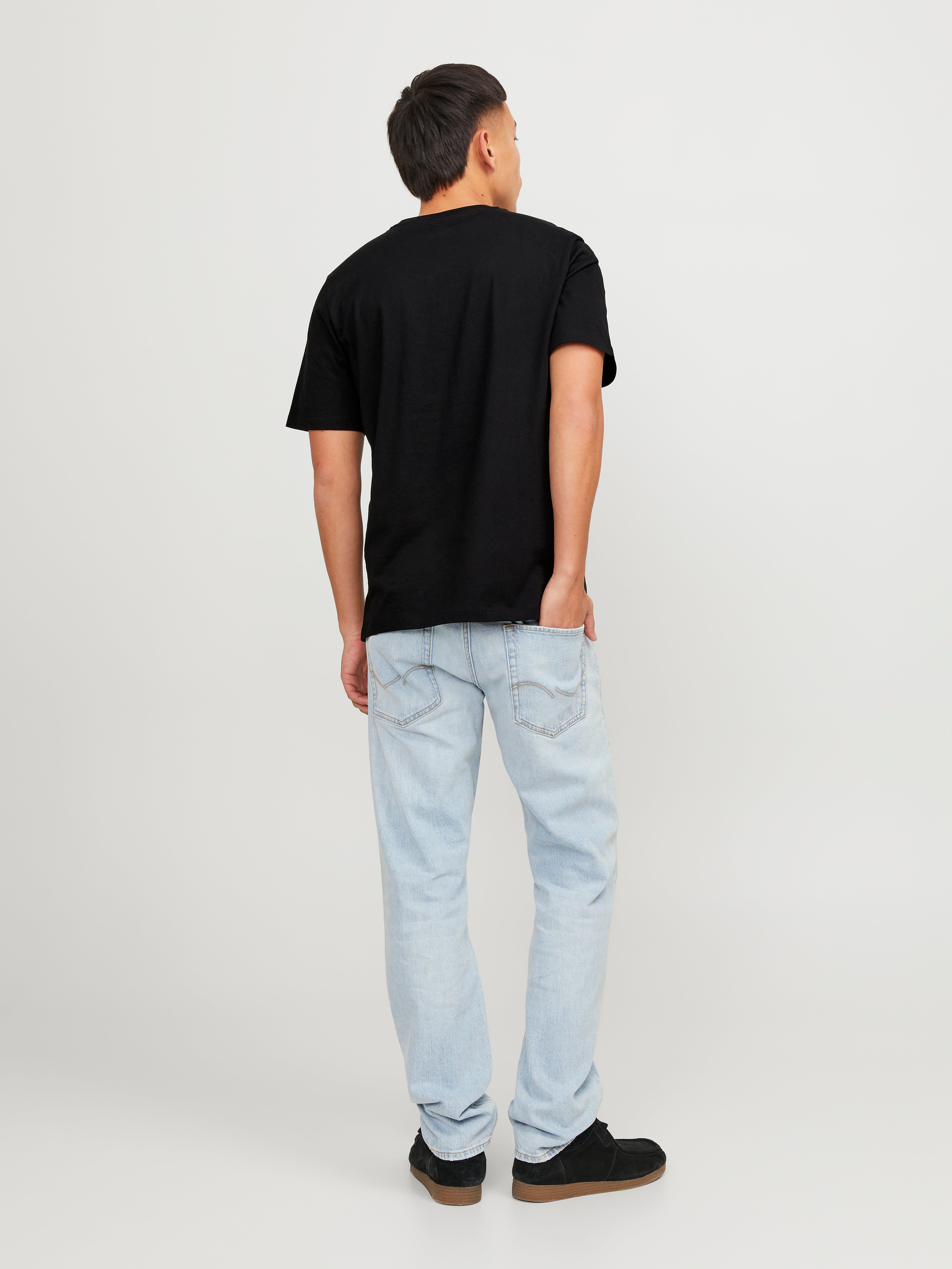 Tシャツ・カットソー NOT4NERD 3Goats TShirts Charcoal TS095CH Logo T-shirts | Zwart | Jack & Jones®