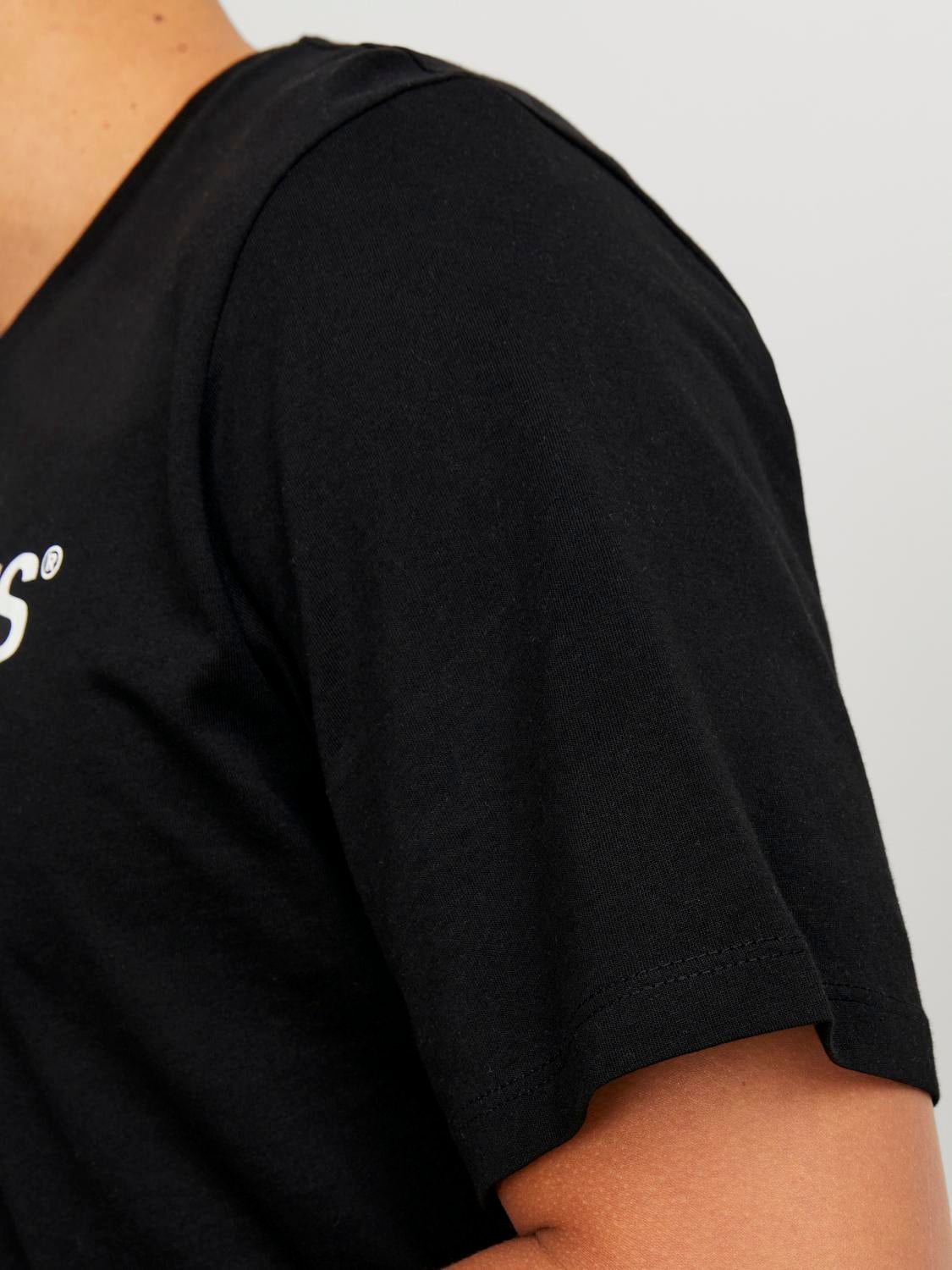 Jack & Jones Logo O-hals T-skjorte -Black - 12137126