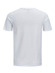 Jack & Jones Logotipas Apskritas kaklas Marškinėliai -White - 12137126