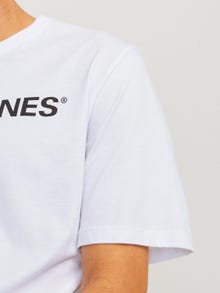 Jack & Jones T-shirt Logo Col rond -White - 12137126