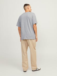 Jack & Jones Z logo Okrągły dekolt T-shirt -Light Grey Melange - 12137126