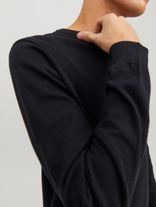 Jack & Jones Plain Knitted pullover -Black - 12137190