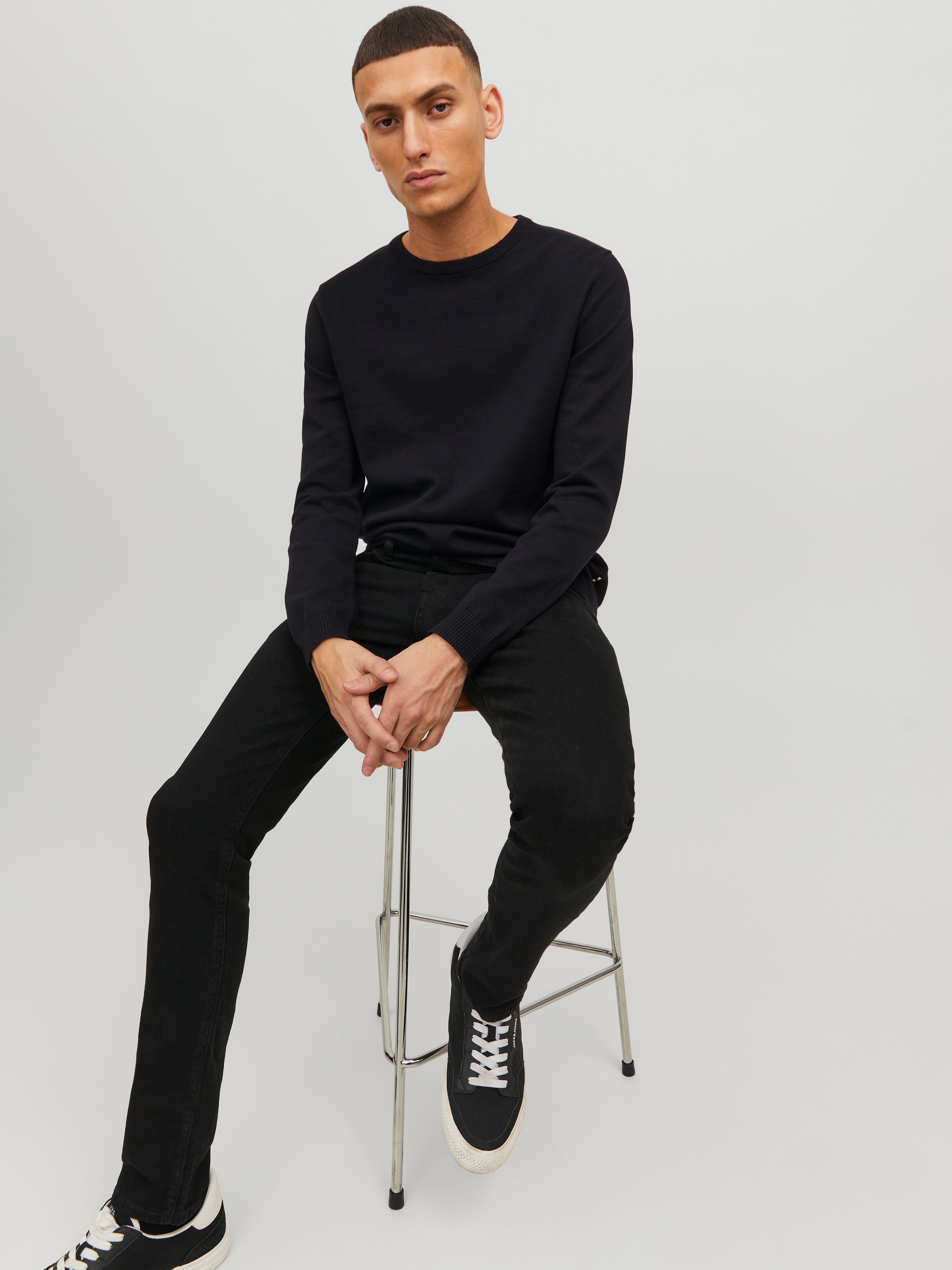 Jack & Jones Plain Crew Neck Jumper - 12137190
