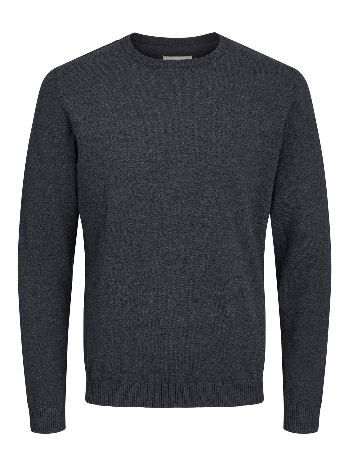 Crew neck Knitted Pullover | Dark Grey 