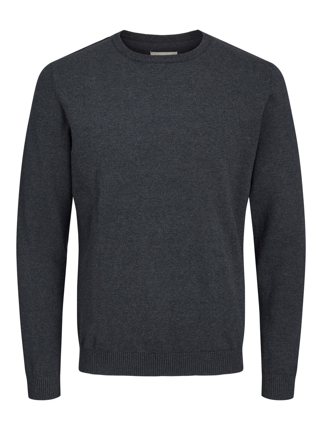 Jack & Jones Plain Knitted pullover -Dark Grey Melange - 12137190
