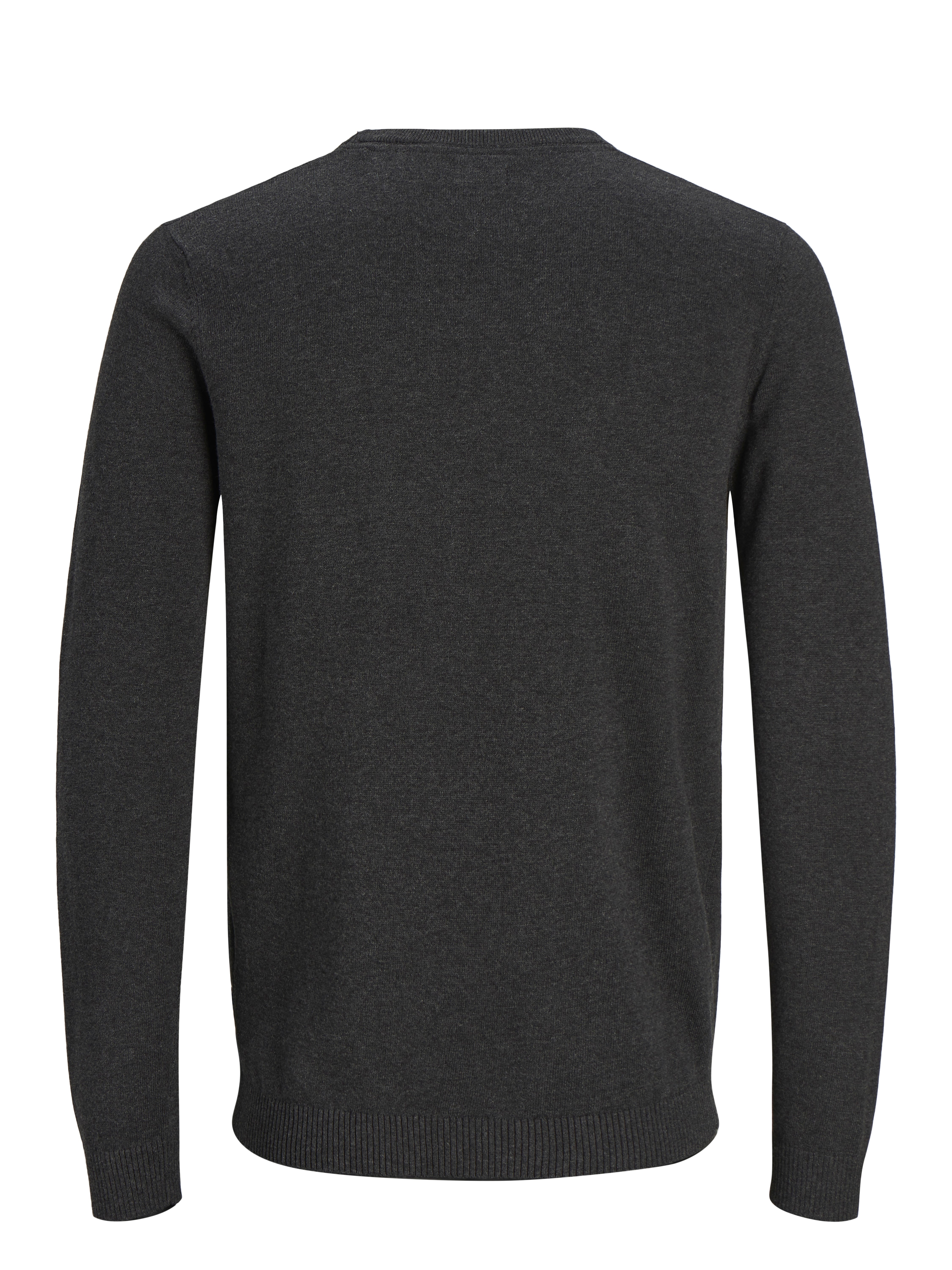 Crew neck Knitted Pullover | Dark Grey 