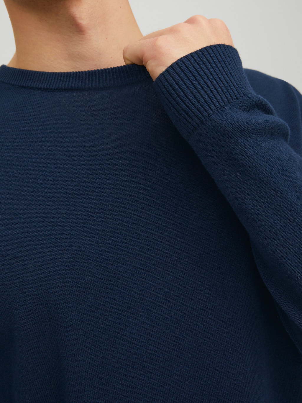 Crew neck Knitted Pullover | Dark Blue | Jack & Jones®