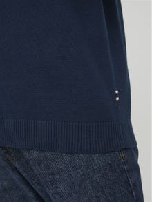 Jack & Jones Plain Knitted pullover -Navy Blazer - 12137190