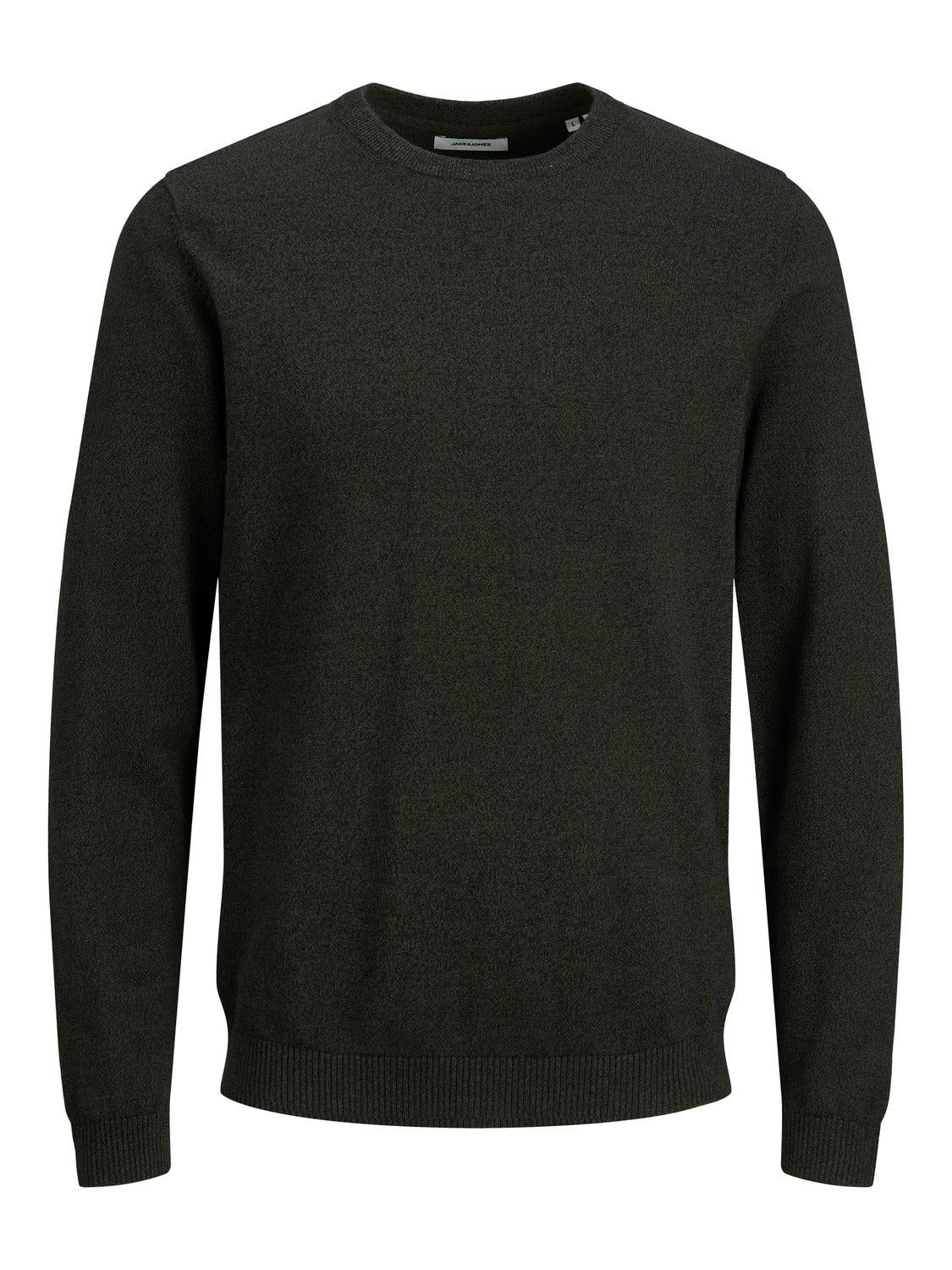 Crew neck Knitted Pullover | Dark Green 