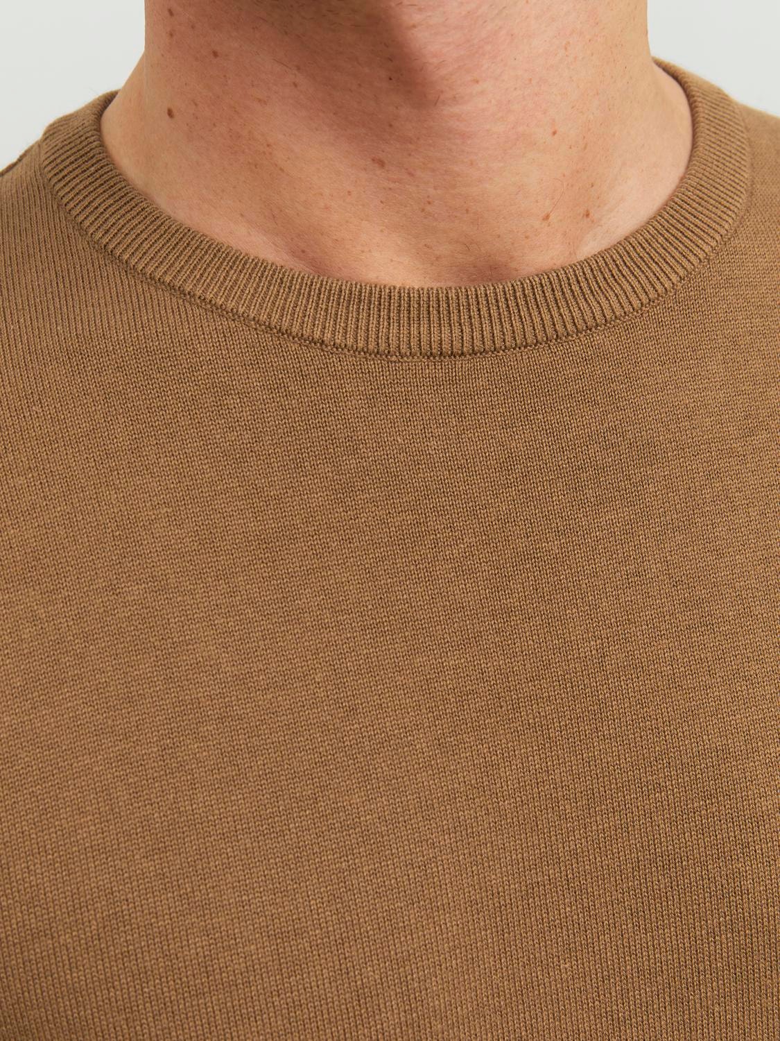 Jack & Jones Plain Knitted pullover -Otter - 12137190