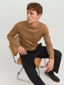 Jack & Jones Plain Knitted pullover -Otter - 12137190