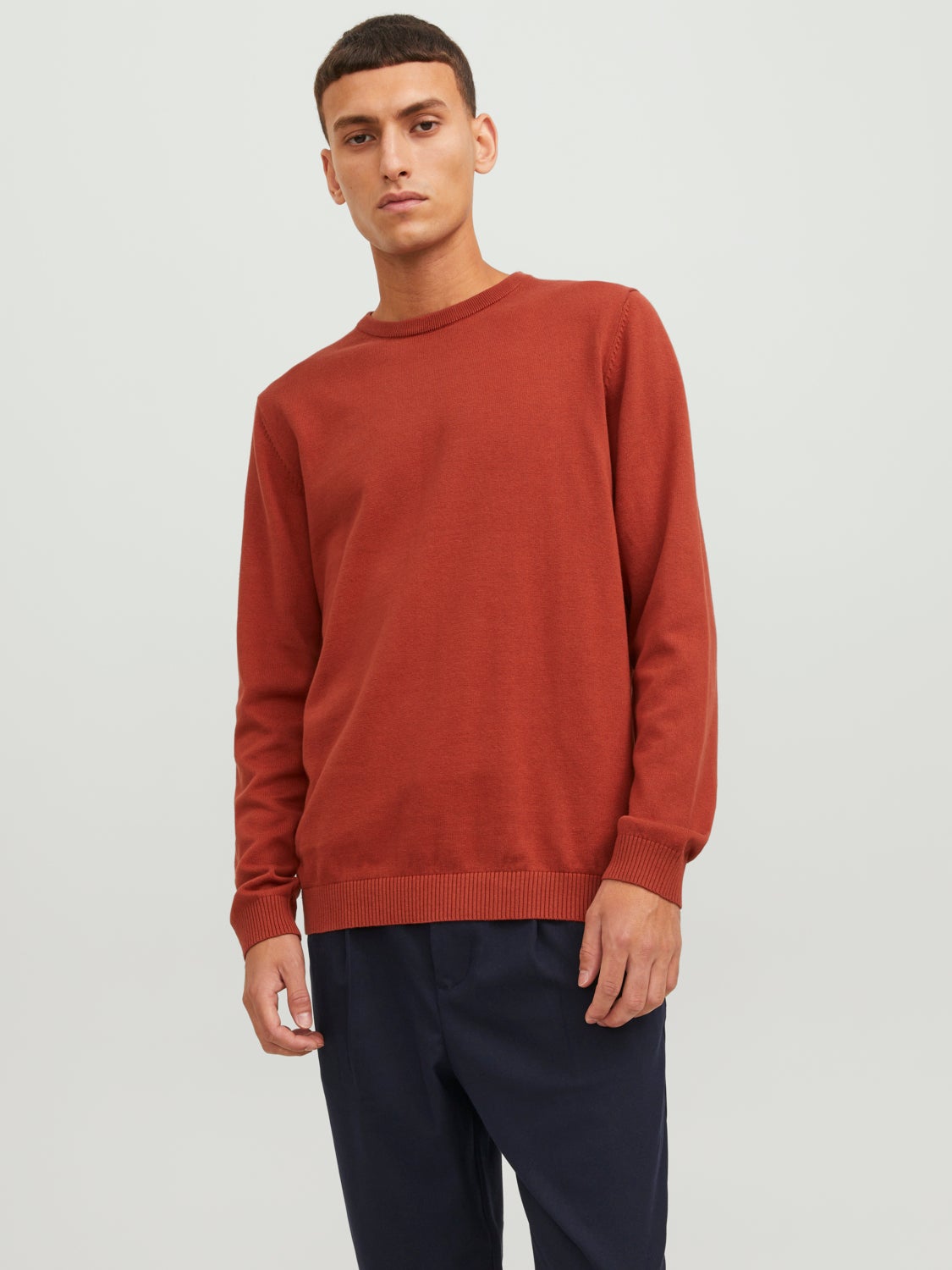 Red best sale plain jumper