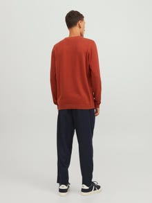 Jack & Jones Plain Crew Neck Jumper -Cinnabar - 12137190