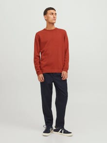 Jack & Jones Einfarbig Strickpullover mit Rundhals -Cinnabar - 12137190