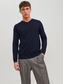 Jack & Jones Vienspalvis Megztinis -Navy Blazer - 12137194