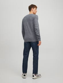 Jack & Jones Plain Knitted pullover -Navy Blazer - 12137194