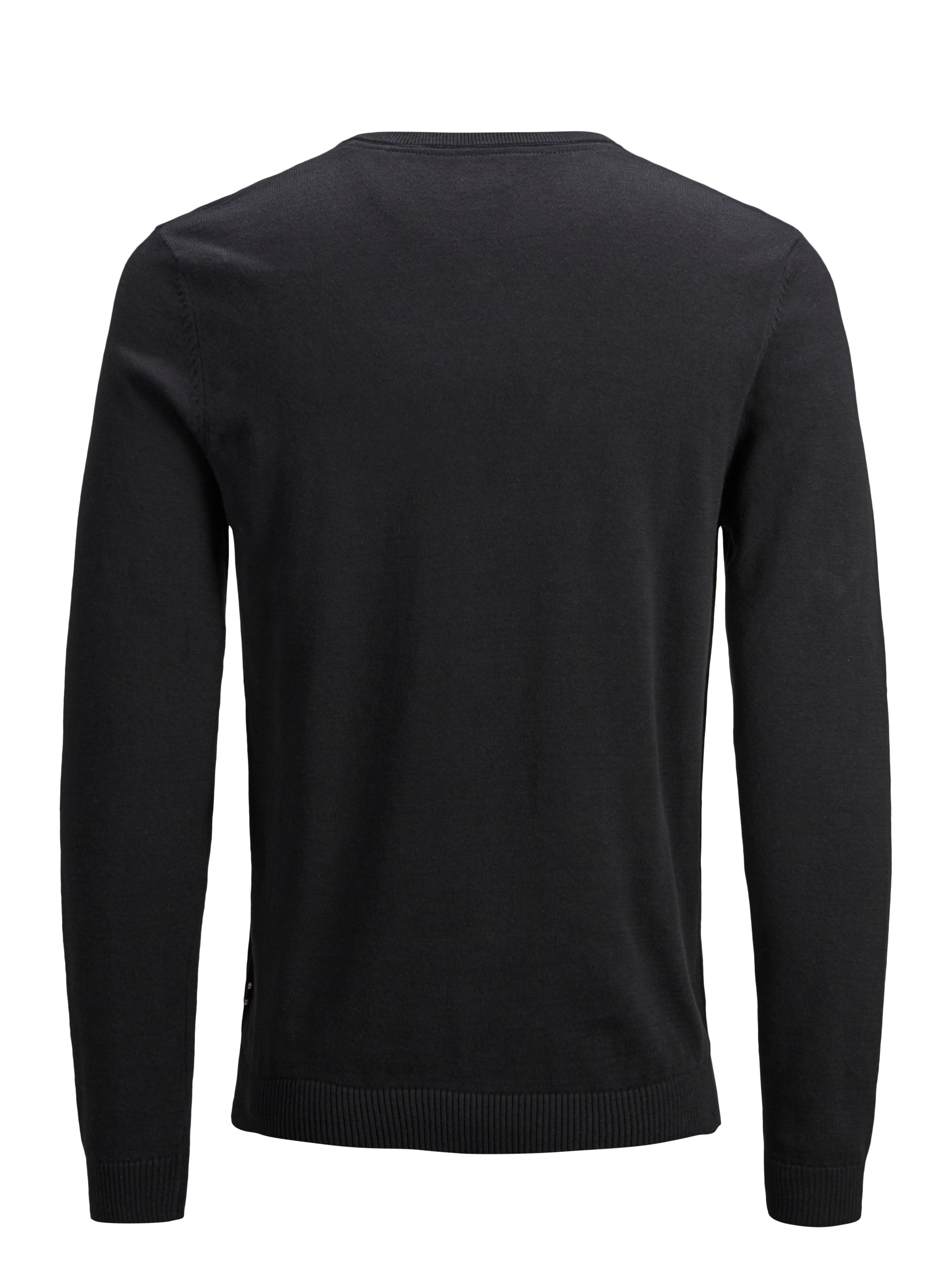 v-neck Knitted Pullover | Black | Jack 
