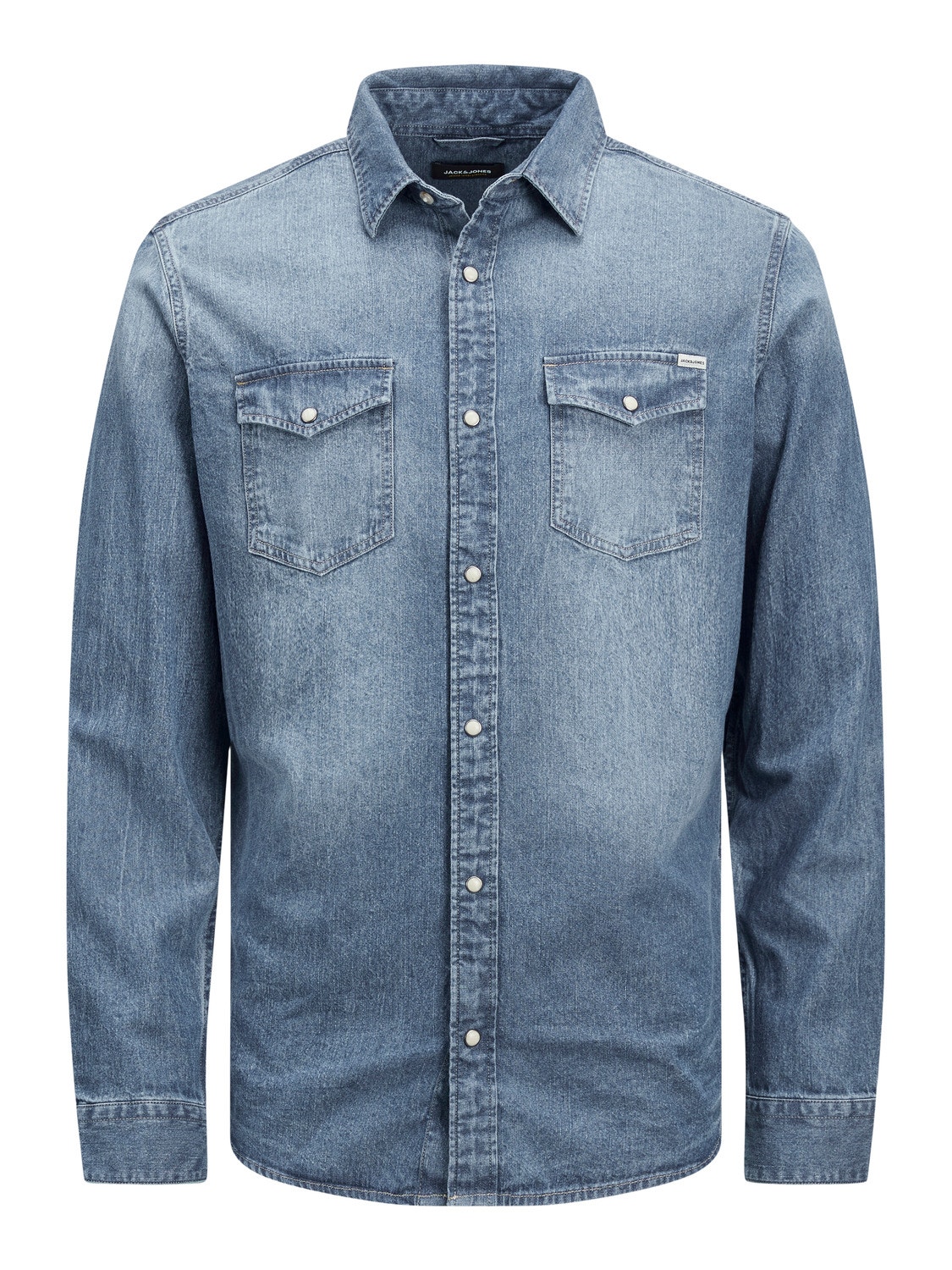 Jack & Jones Hombre Jjesheridan Shirt L/s Camisa vaquera,Azul (Medium Blue  Denim Fit:Slim),X-Small : : Moda