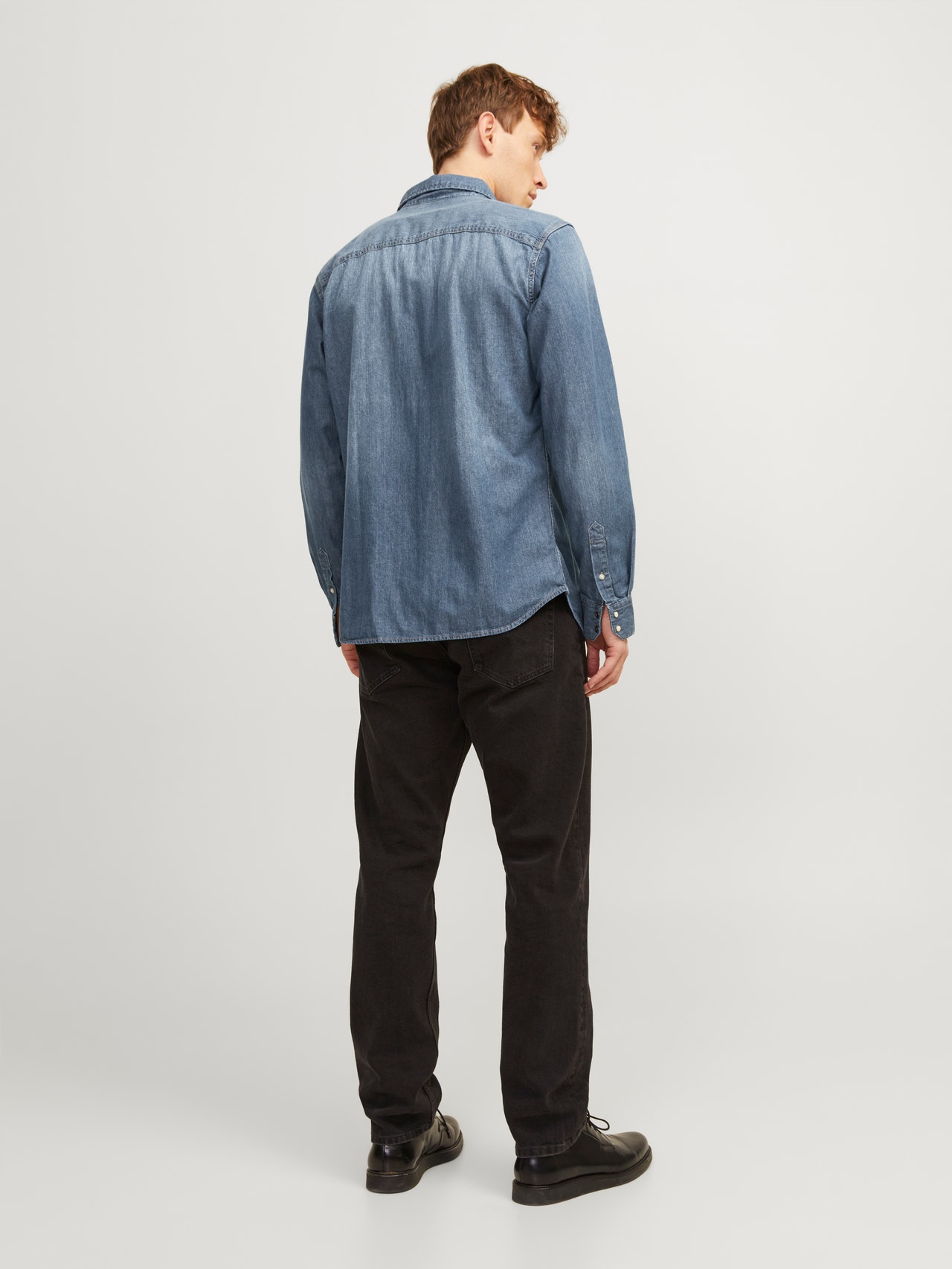 Jack & Jones Camicia in jeans Slim Fit -Medium Blue Denim - 12138115