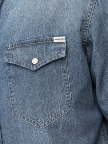 Jack & Jones Camisa de Ganga Slim Fit -Medium Blue Denim - 12138115
