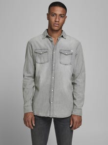 Jack & Jones Camisa vaquera Slim Fit -Light Grey Denim - 12138115