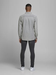 Jack & Jones Slim Fit Džinsiniai marškiniai -Light Grey Denim - 12138115