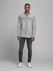 Jack & Jones Camicia in jeans Slim Fit -Light Grey Denim - 12138115