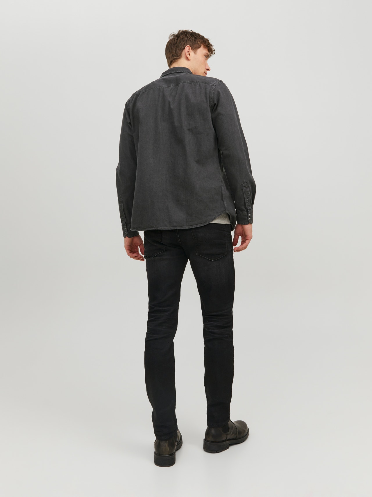 Jack & Jones Camisa de Ganga Slim Fit -Black Denim - 12138115